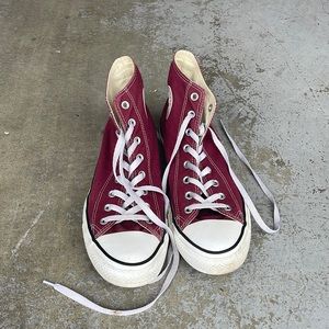 Maroon High Top Converse Size 11